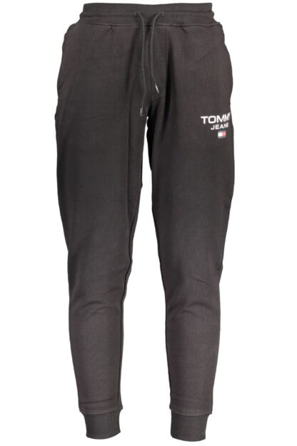 Tommy Hilfiger - Black Cotton Men Sporty Pant