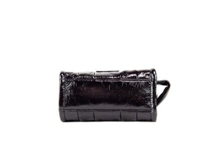 Marc Jacobs - The Shiny Crinkle Micro Tote Black Leather Crossbody Bag Handbag