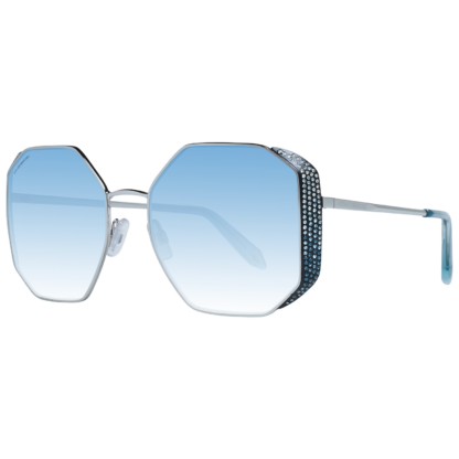 Atelier Swarovski - Elegant Silver Trapezium Sunglasses