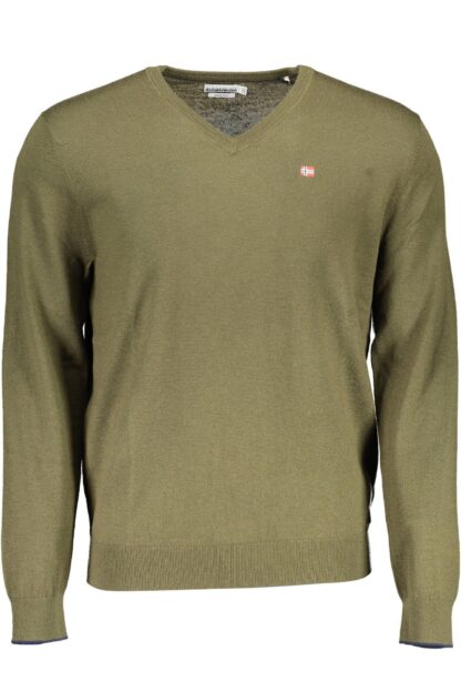 Napapijri - Green Wool Men Sweater