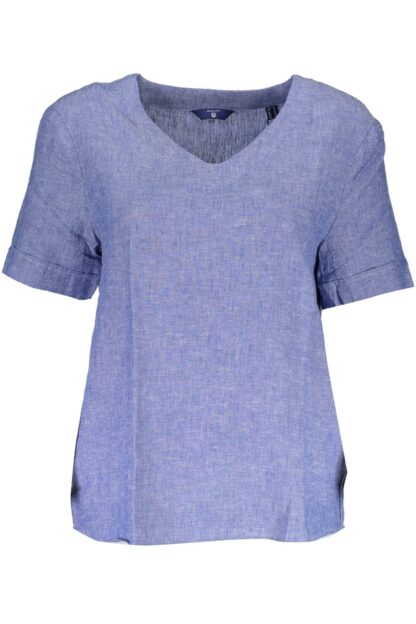 Gant - Blue Linen Women T-Shirt