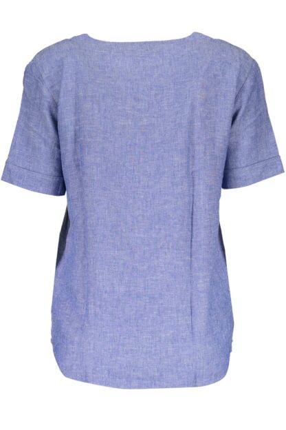 Gant - Blue Linen Women T-Shirt