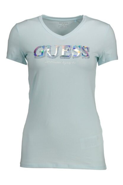 Guess Jeans - Light Blue Cotton Women T-Shirt