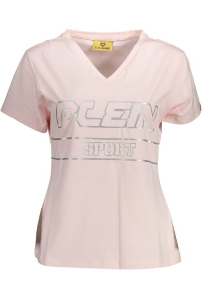 Plein Sport - Pink Cotton Women T-Shirt