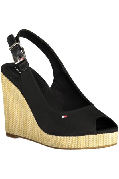 Tommy Hilfiger - Black Cotton Women Sandal