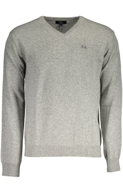 La Martina - Gray Wool Men Sweater