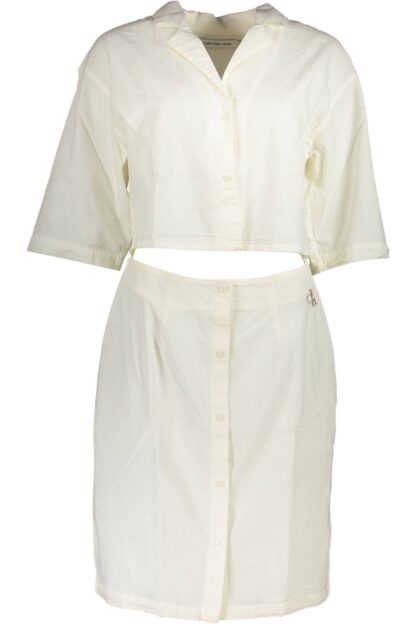 Calvin Klein - White Cotton Women Dress