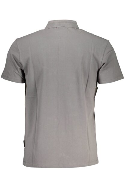 Napapijri - Gray Cotton Men Polo Shirt