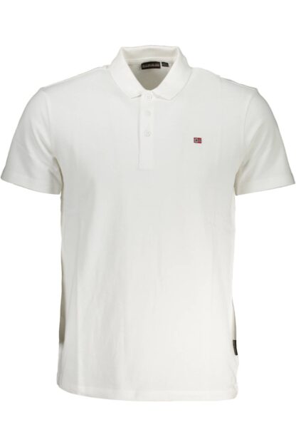 Napapijri - White Cotton Men Polo Shirt