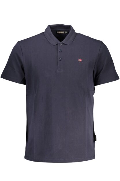 Napapijri - Blue Cotton Men Polo Shirt