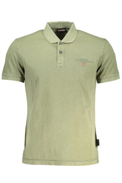 Napapijri - Green Cotton Men Polo Shirt