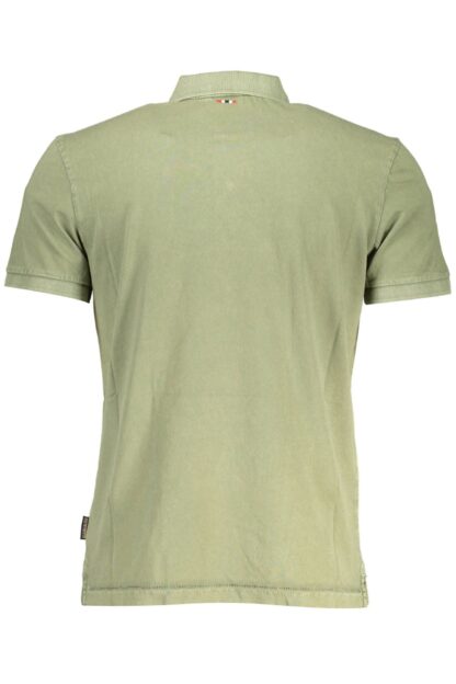 Napapijri - Green Cotton Men Polo Shirt