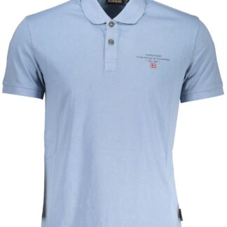 Napapijri - Chic Blue Cotton Polo with Classic Embroidery