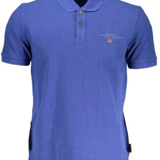 Napapijri - Chic Blue Cotton Polo with Classic Embroidery