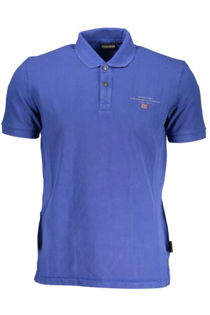 Napapijri - Blue Cotton Men Polo Shirt