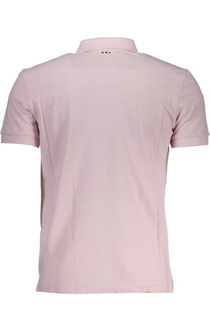 Napapijri - Pink Cotton Men Polo Shirt