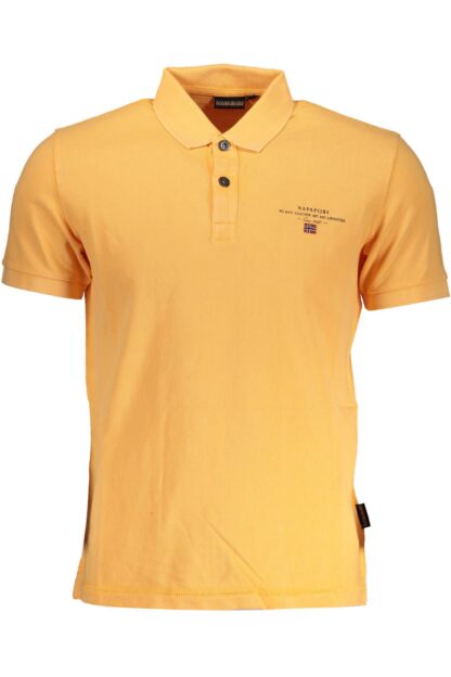 Napapijri - Orange Cotton Men Polo Shirt