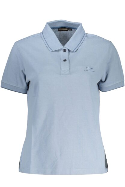 Napapijri - Light Blue Cotton Women Polo Shirt