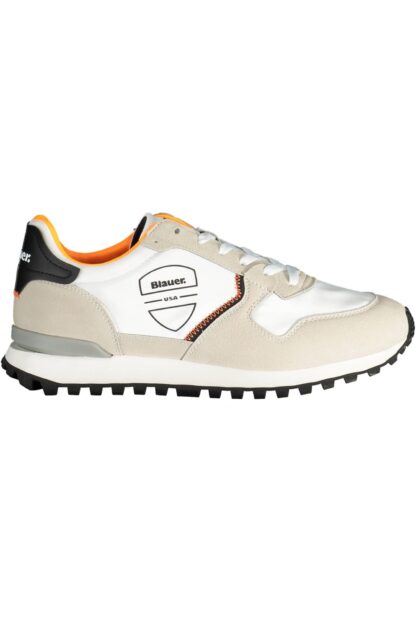 Blauer - White Leather Mens Sneaker