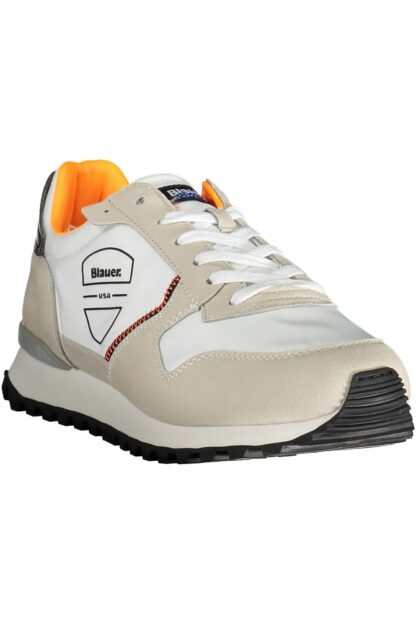 Blauer - White Leather Mens Sneaker