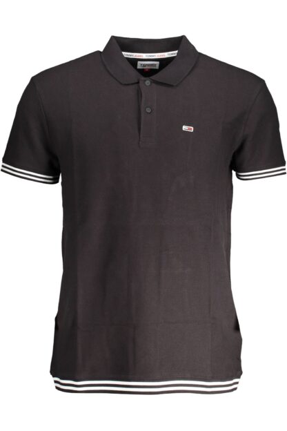 Tommy Hilfiger - Black Cotton Men Polo Shirt