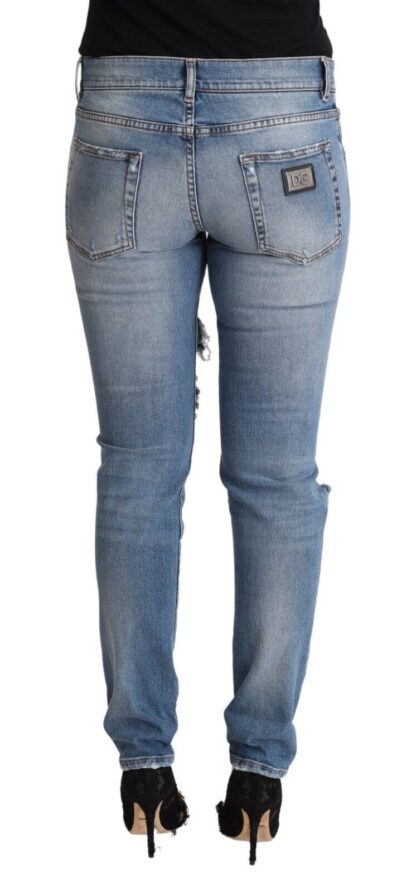 Dolce & Gabbana - Chic Distressed Denim Skinny Jeans