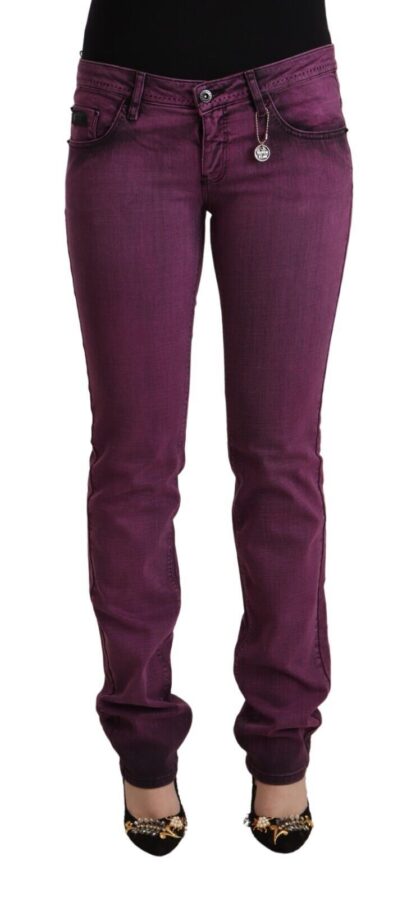 Costume National - Elegant Purple Slim Fit Denim Jeans