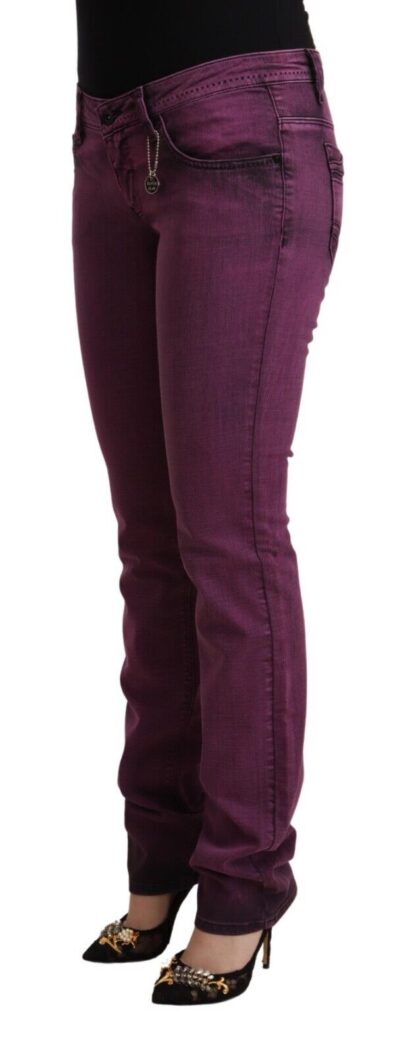 Costume National - Elegant Purple Slim Fit Denim Jeans