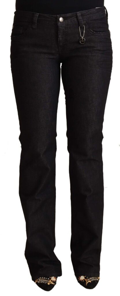 Costume National - Chic Low Waist Skinny Black Denim Jeans