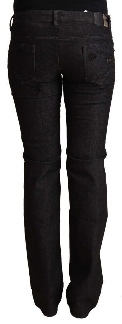 Costume National - Chic Low Waist Skinny Black Denim Jeans