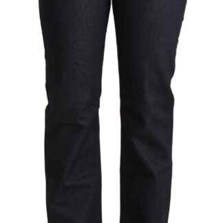 Exte - Chic Mid Waist Flared Black Denim Jeans