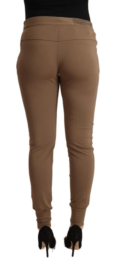 Scervino Street - Chic Brown Mid Waist Tapered Pants