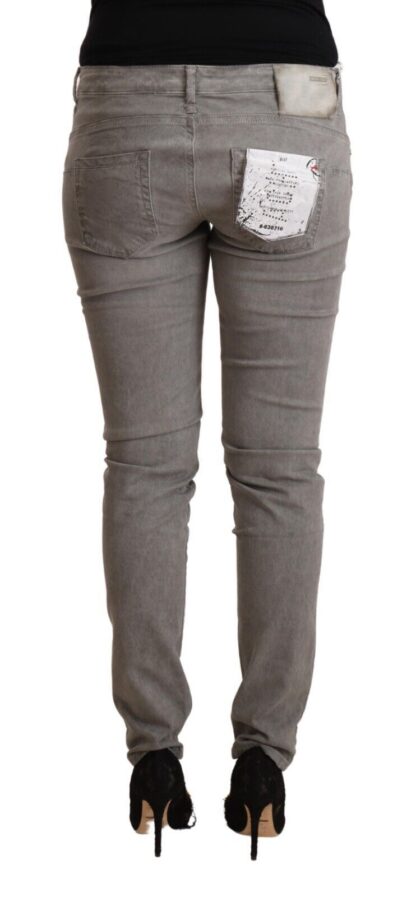 Acht - Sleek Gray Skinny Low Waist Jeans