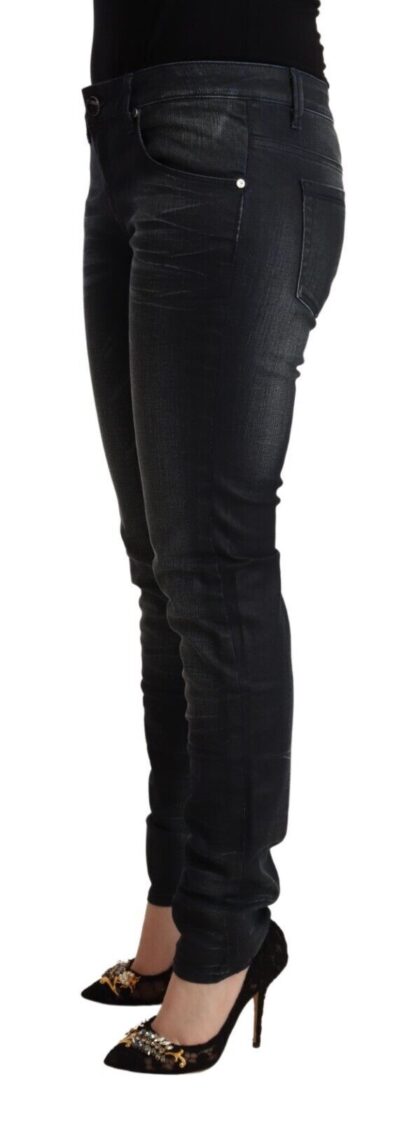 Acht - Sleek Black Washed Slim Fit Jeans