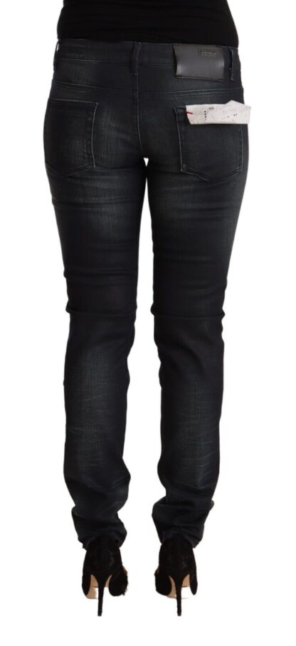 Acht - Sleek Black Washed Slim Fit Jeans