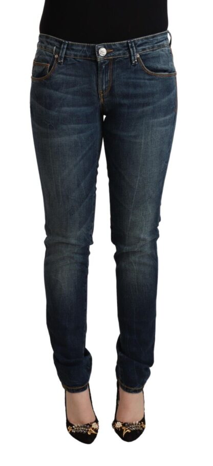 Acht - Elegant Slim Fit Low Waist Denim Jeans