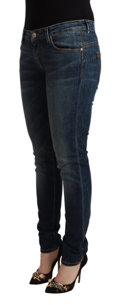 Acht - Elegant Slim Fit Low Waist Denim Jeans