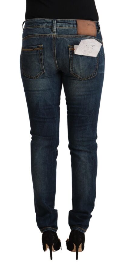 Acht - Elegant Slim Fit Low Waist Denim Jeans