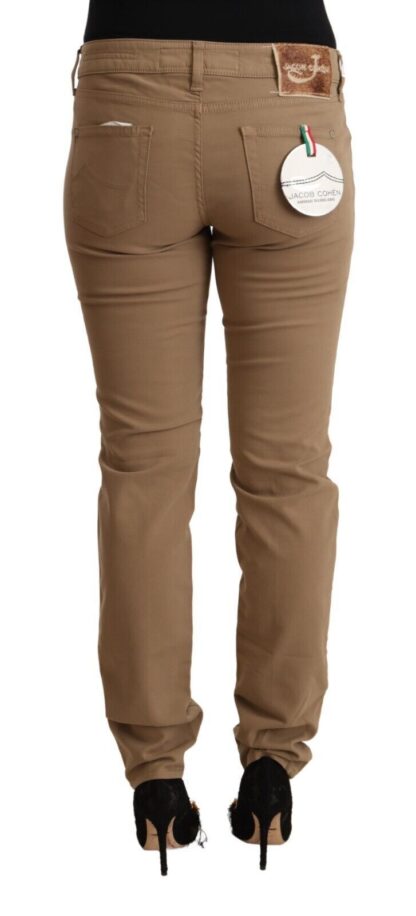 Jacob Cohen - Elegant Brown Mid Waist Skinny Pants