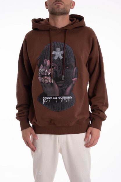 Comme Des Fuckdown - Chic Graphic Print Cotton Sweatshirt