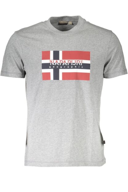 Napapijri - Gray Cotton Men TShirt