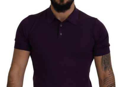 Dolce & Gabbana - Elegant Purple Cashmere Polo T-Shirt