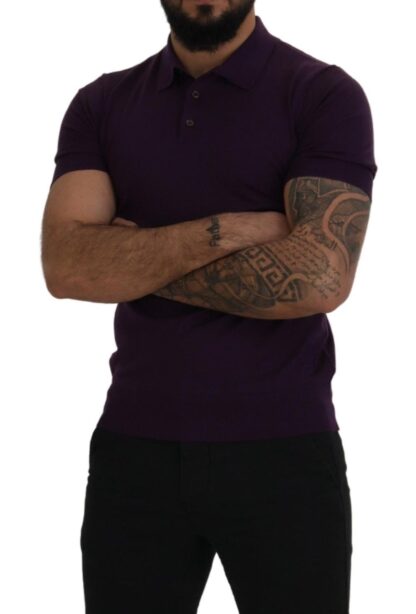 Dolce & Gabbana - Elegant Purple Cashmere Polo T-Shirt