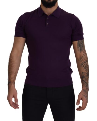 Dolce & Gabbana - Elegant Purple Cashmere Polo T-Shirt