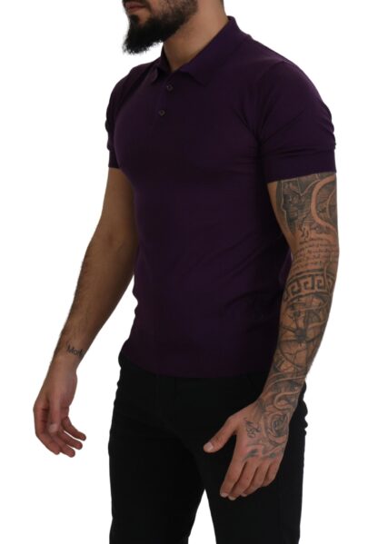 Dolce & Gabbana - Elegant Purple Cashmere Polo T-Shirt