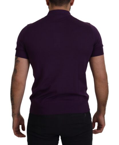 Dolce & Gabbana - Elegant Purple Cashmere Polo T-Shirt