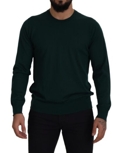 Dolce & Gabbana - Elegant Green Crewneck Cashmere Sweater