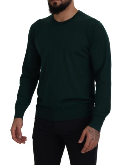 Dolce & Gabbana - Elegant Green Crewneck Cashmere Sweater