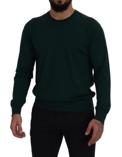 Dolce & Gabbana - Elegant Green Crewneck Cashmere Sweater