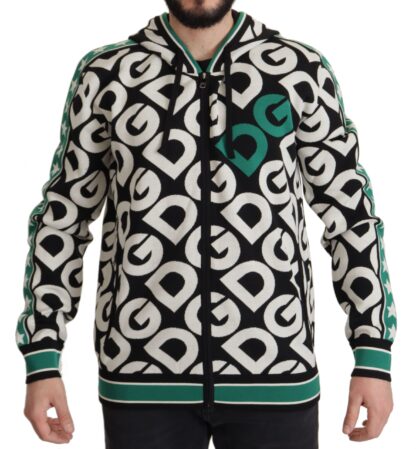 Dolce & Gabbana - Logo Mania Zip Hooded Wool Sweater